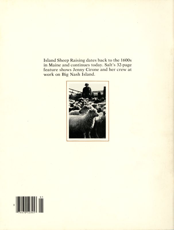 August 1985 Salt Magazine, Back Cover