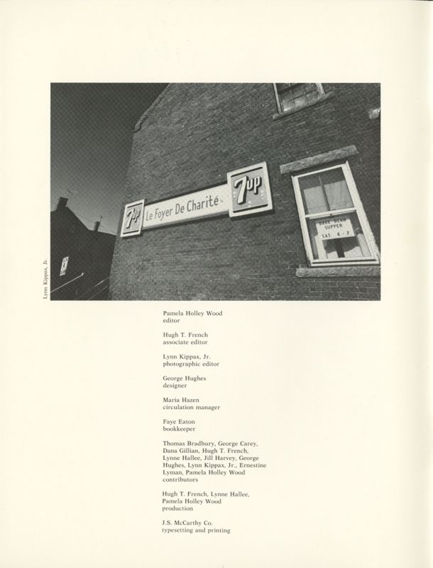 June 1986 Salt Magazine, Inside Front Cover