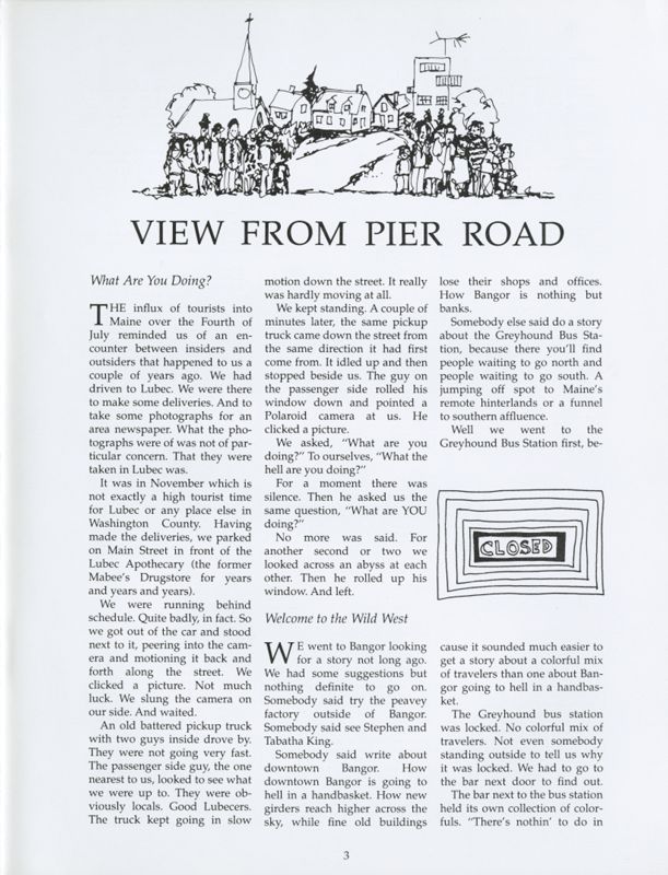 August 1987 Salt Magazine, View From Pier Road