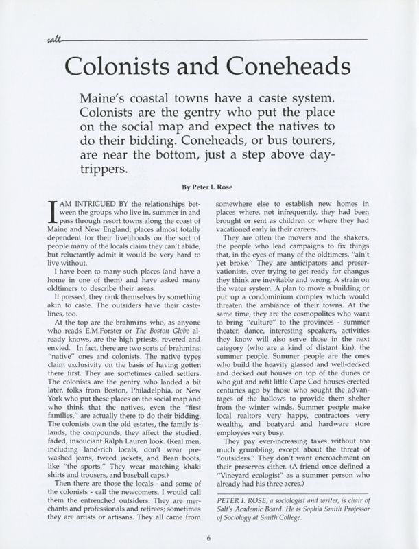 Colonists and Coneheads