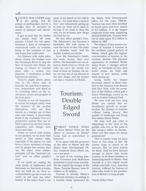 Tourism: A Double Edged Sword