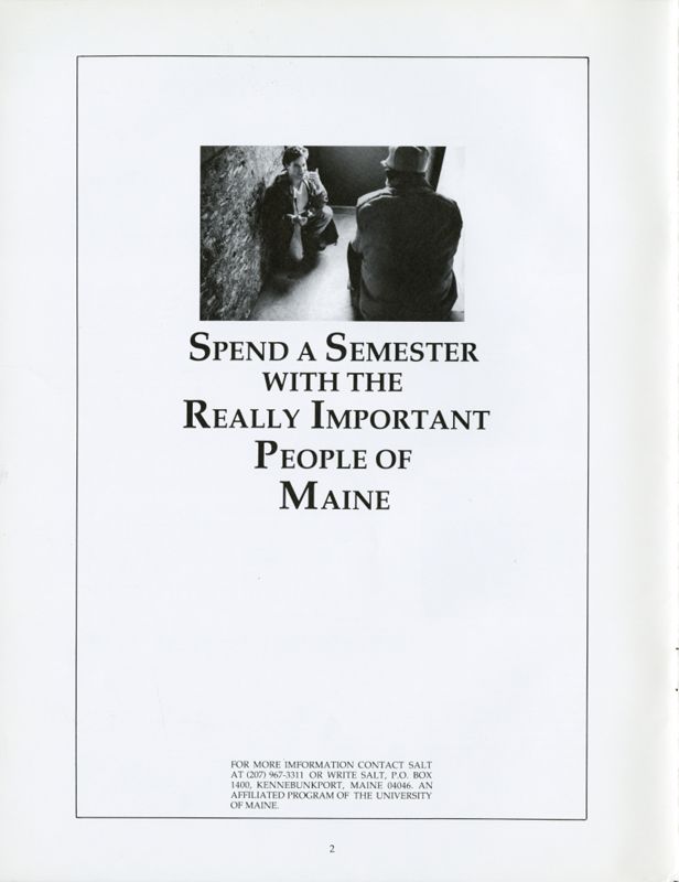 November 1987 Salt Magazine, Salt Advertisement