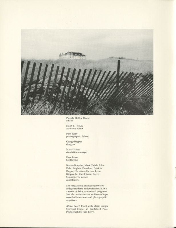 November 1987 Salt Magazine, Inside Front Cover