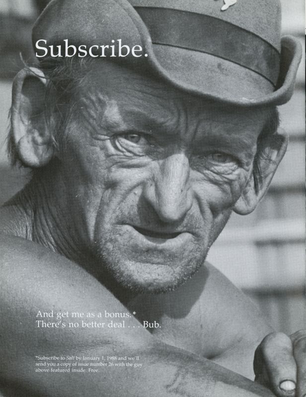 November 1987 Salt Magazine, Salt Advertisement (Subscribe)