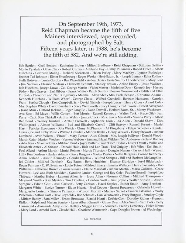 May 1988 Salt Magazine, Salt at Fifteen