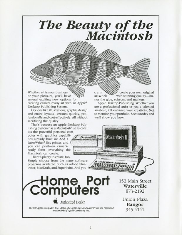 September 1988 Salt Magazine, Advertisement