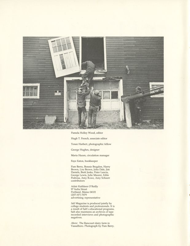 September 1988 Salt Magazine, Inside Front Cover