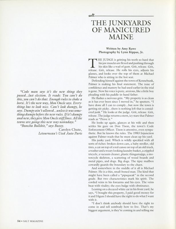 The Junkyards of Manicured Maine