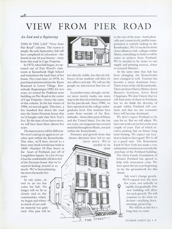 August 1989 Salt Magazine, View From Pier Road