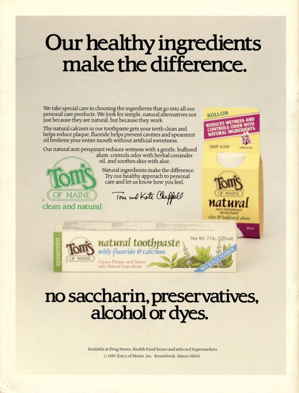 August 1989 Salt Magazine, Back Cover