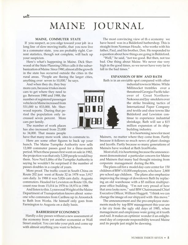 November 1989 Salt Magazine, Maine Journal