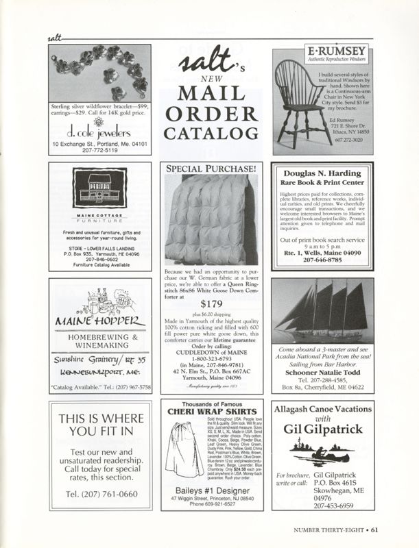 April 1990 Salt Magazine, Mall Order Catalog