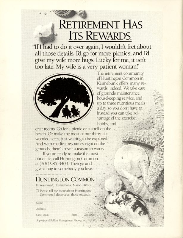 April 1990 Salt Magazine, Back Cover