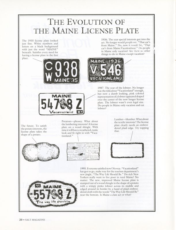 Evolution of the Maine License Plate