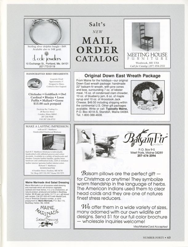 December 1990 Salt Magazine, Mall Order Catalog
