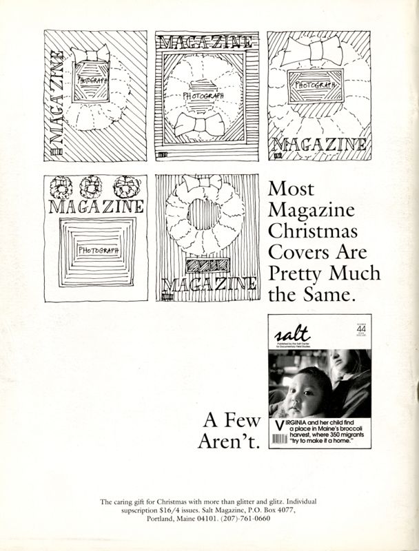 December 1993 Salt Magazine, Back Cover