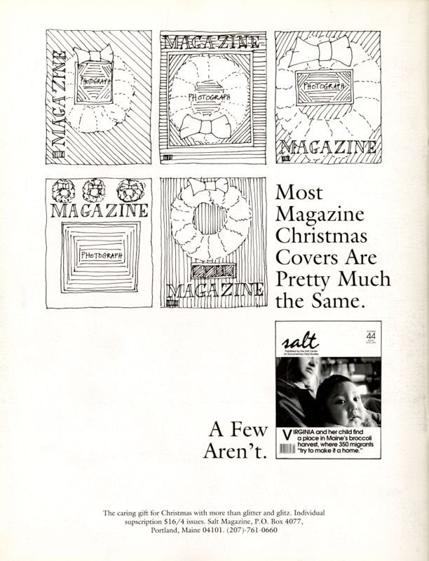 September 1994 Salt Magazine, Back Cover