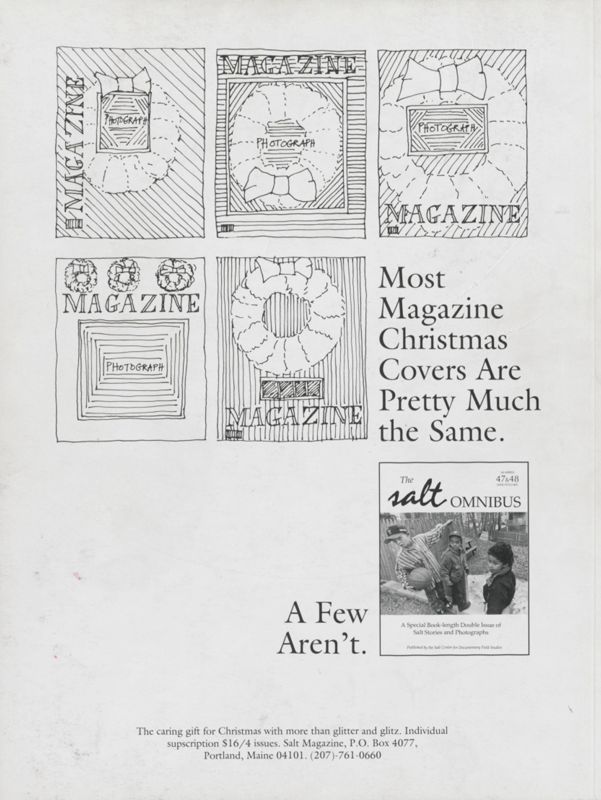 December 1995 Salt Magazine, Back Cover