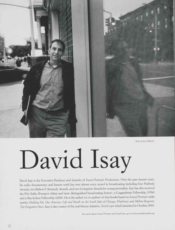 An Interview with David Isay