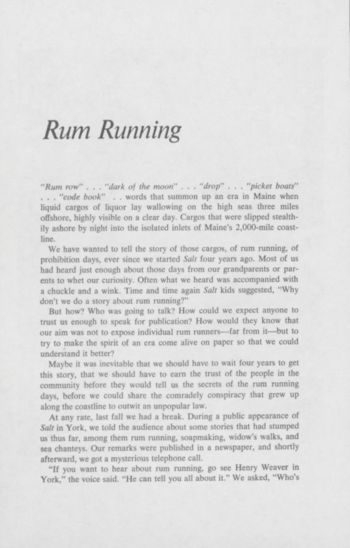 Rum Running