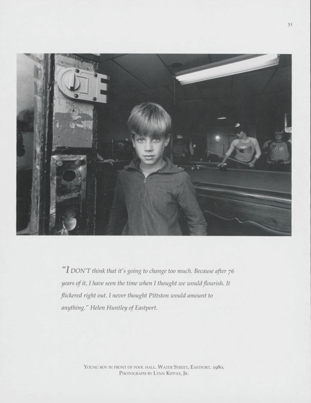Young Boy at Pool Hall, Eastport, 1980
