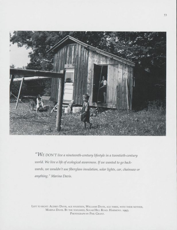 Davis Family Near Toolshed, Harmony 1993