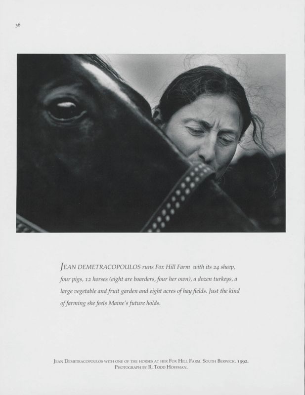 Jean Demetracopoulos with Horse, South Berwick, 1992