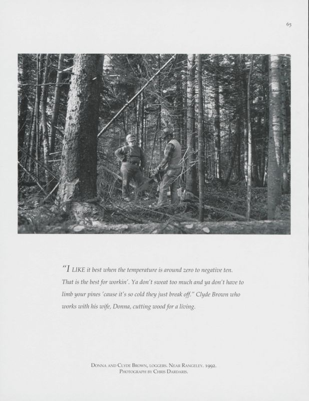 Loggers Working Outside, Rangeley, 1992