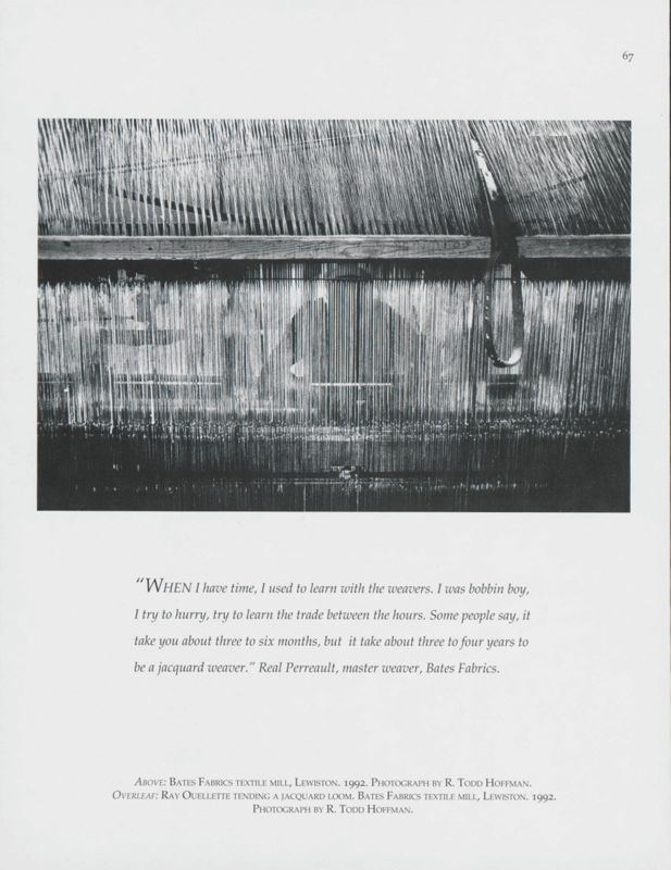 Working the Loom, Lewiston, 1992