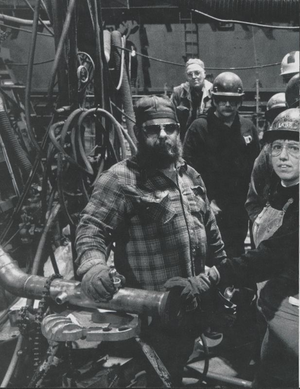 Workers at Bath Iron Works, Bath, 1992