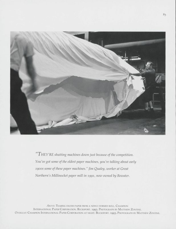 Tearing Excess Paper, Bucksport, 1993