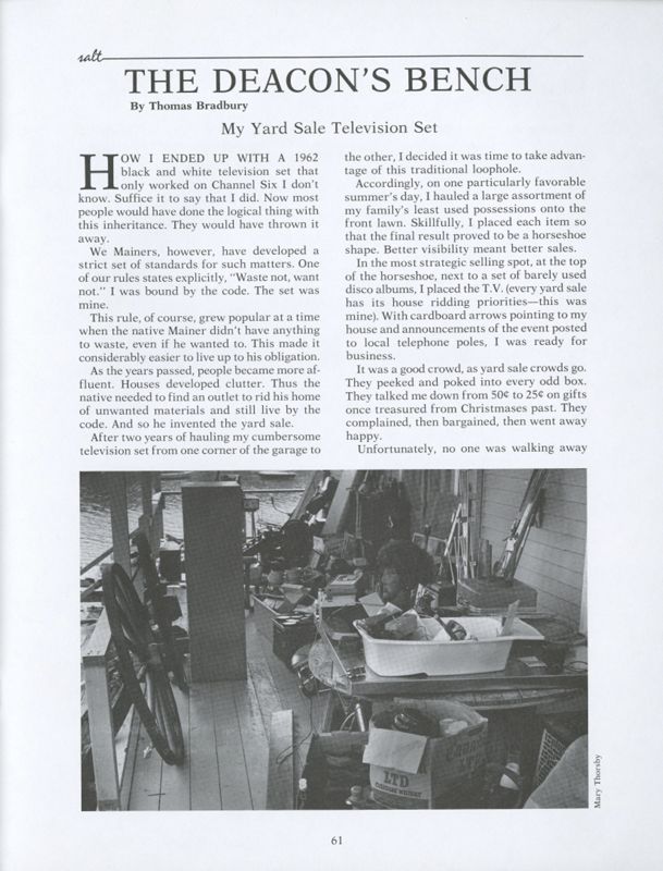 My Yard Sale Television Set