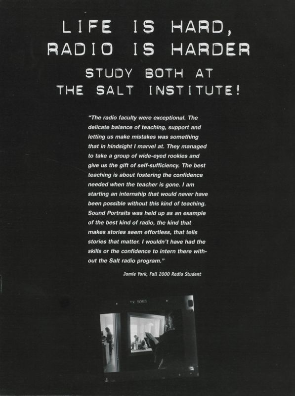 Salt Omnibus 2001, Testimonial