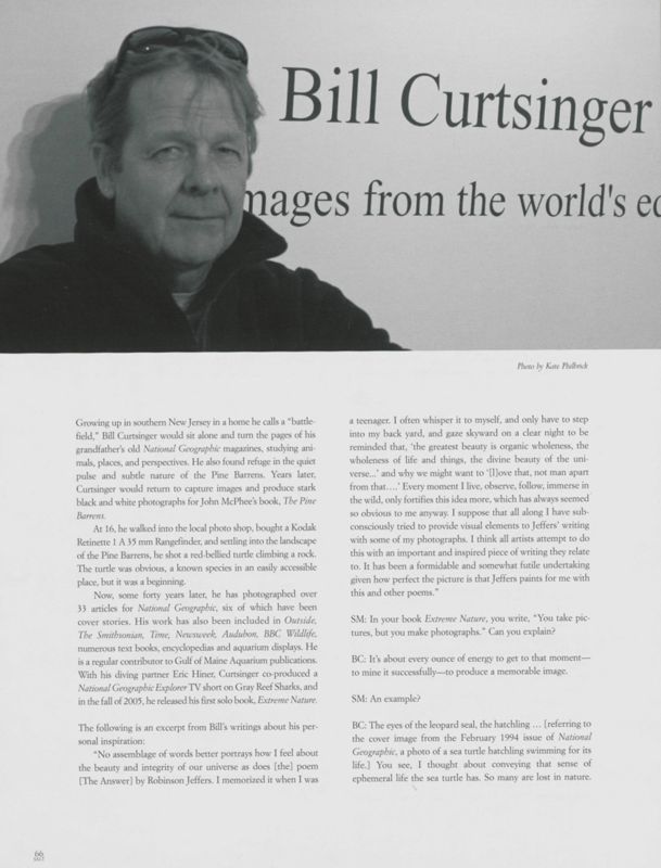 An Interview with Bill Curtsinger