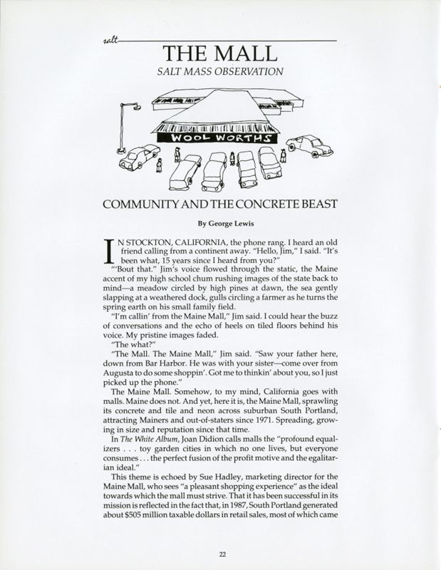 The Mall: By Salt Mass Observation