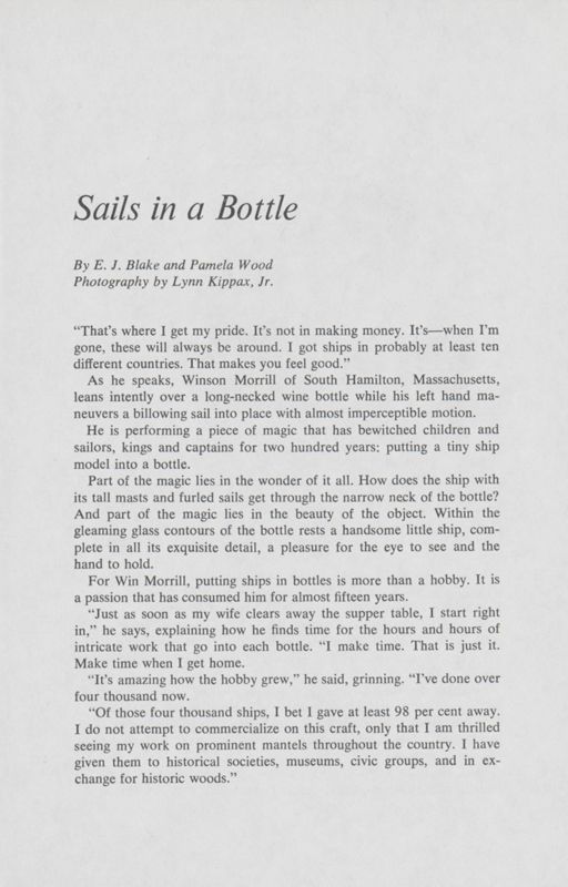 Seafaring: Sails in a Bottle