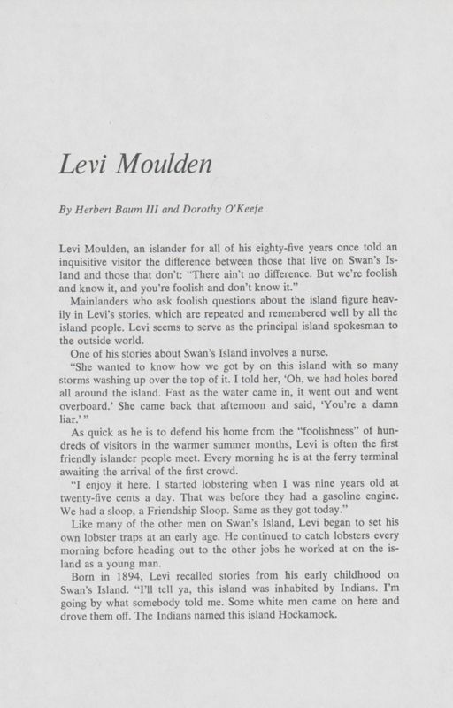 Island People: Levi Moulden