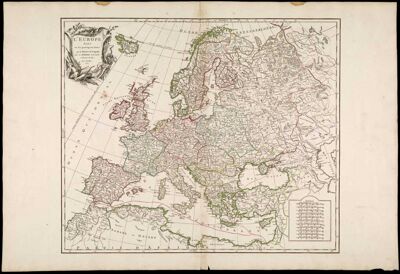 L'Europe divisée en les principaux etats par le Sr. Robert de Vaugondy, fils de M. Robert, Geographe ordinaire du Roy. Avec Privilege, 1751.