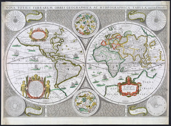 Nova Totius Terrarum Orbis Geographica ac Hydrographica Tabula Auct- Iud Hondio