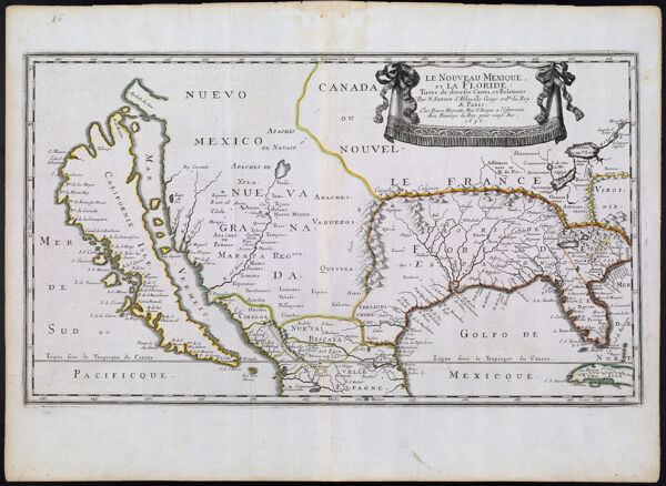Le Nouveau Mexique et la Floride: Tirees de diverses Cartes, et Relations. Par N. Sanson d'Abbeville Geogr odre du Roy.