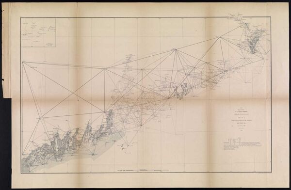 U.S. Coast Survey, A. D. Bache, Sketch A Showing the progress of the Survey in Section no. 1 from 1852-1866
