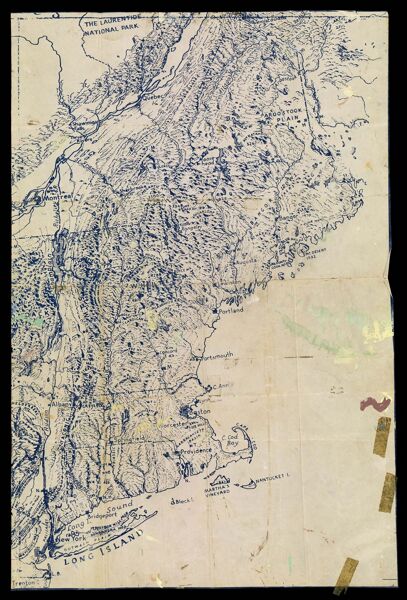Untitled topographic map of New England