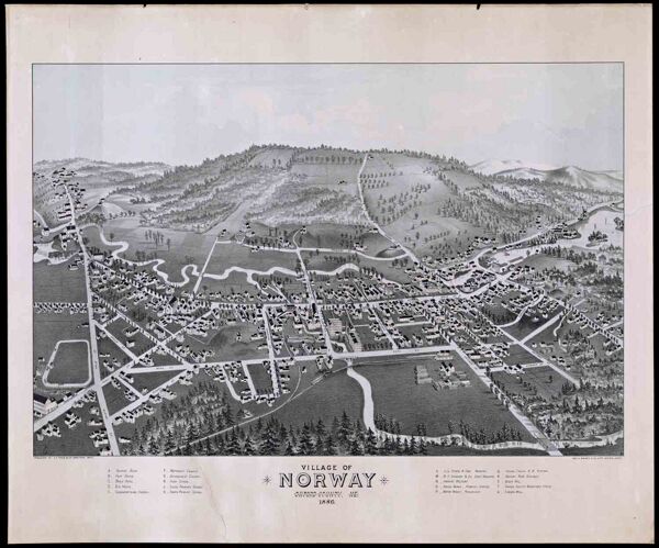 Village of Norway Oxford County, Me. 1886
