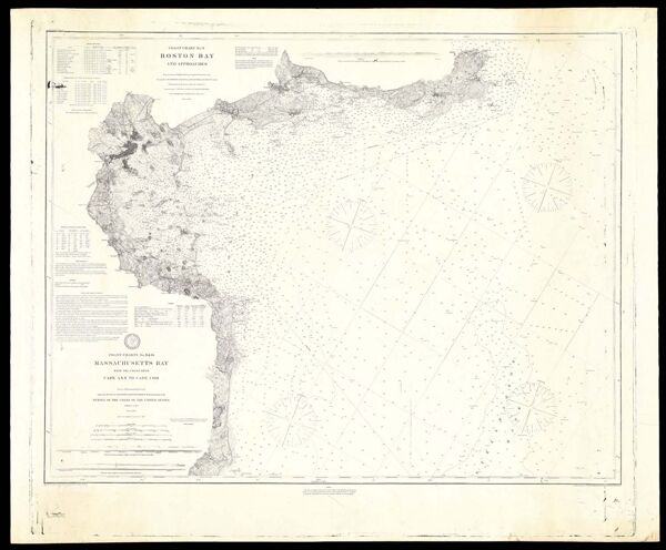 Coast Charts No. 9 & 10 Boston Bay and Approches; Massachusetts Bay with the Coast from Cape Ann to Cape Cod