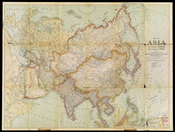 Map of Asia and Adjoining Europe with a Portion of Africa