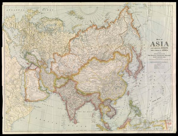 Map of Asia and Adjoining Europe with a Portion of Africa