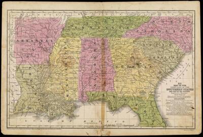 Map of the Chief Part of the Southern States and Part of the Western.