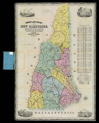 Township and Railroad Map of New Hampshire : compiled from the best authorities with corrections and alteration of town lines from actual surveys