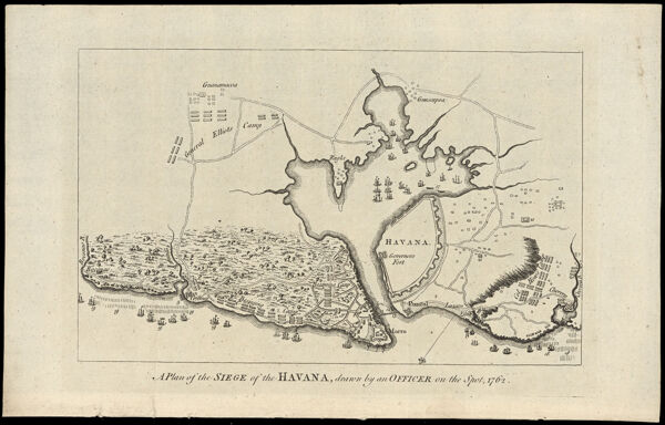 A Plan of the Siege of the Havana, drawn by an Officer on the Spot, 1762.