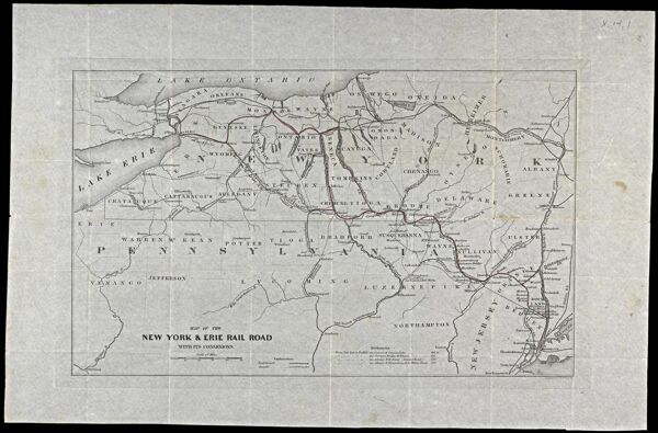 Map of the New York & Erie Rail Road with its Connexions